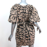 Mara Hoffman Coletta Wrap Dress Brown Cotton Jacquard Size Extra Small NEW