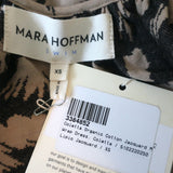 Mara Hoffman Coletta Wrap Dress Brown Cotton Jacquard Size Extra Small NEW