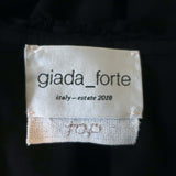 Giada Forte Tank Top Black Gathered Cotton-Silk Voile Size 0
