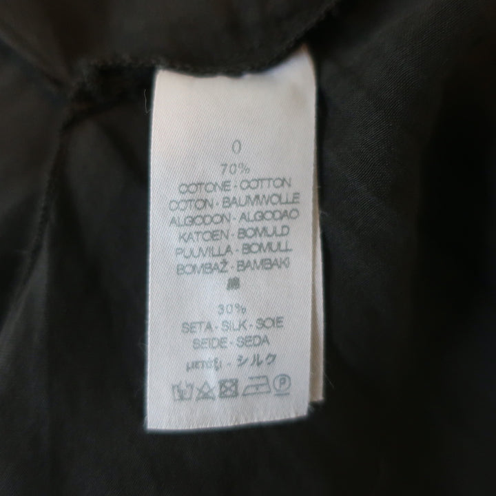 Giada Forte Tank Top Black Gathered Cotton-Silk Voile Size 0