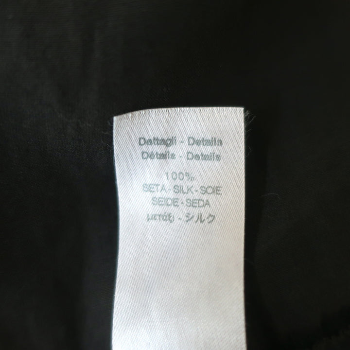 Giada Forte Tank Top Black Gathered Cotton-Silk Voile Size 0
