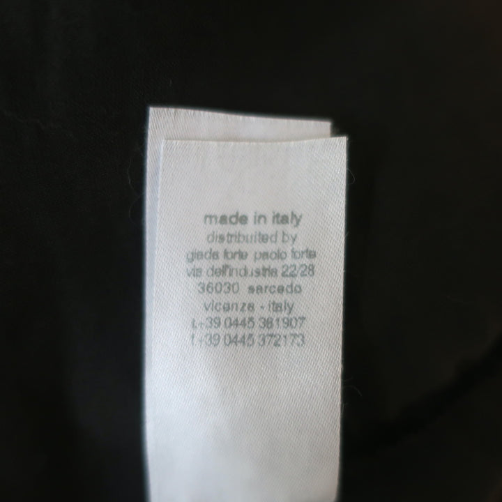 Giada Forte Tank Top Black Gathered Cotton-Silk Voile Size 0