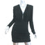 ANINE BING Long Sleeve Mini Dress Whitney Black Stretch Jersey Size Small NEW