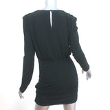 ANINE BING Long Sleeve Mini Dress Whitney Black Stretch Jersey Size Small NEW