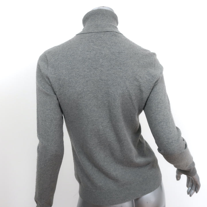 Ralph Lauren Black Label Cashmere Turtleneck Sweater Gray Size Medium