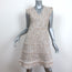 Elie Tahari Fringed Tweed Dress Loraine Beige Cotton-Blend Size US 6