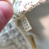 Elie Tahari Fringed Tweed Dress Loraine Beige Cotton-Blend Size US 6