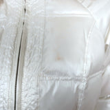 Juicy Couture Faux Fur Trim Hooded Down Puffer Jacket Cream Size Medium