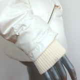 Juicy Couture Faux Fur Trim Hooded Down Puffer Jacket Cream Size Medium