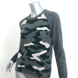 Velvet by Graham & Spencer Cashmere Camouflage Sweater Gray Size Medium