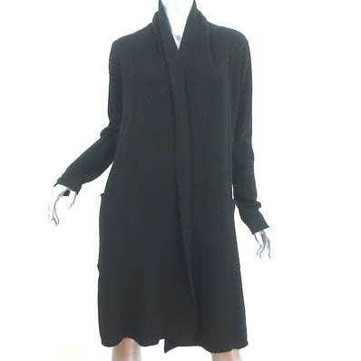 Oats Cashmere Leann Too Cardigan Black Size Small Open Front Sweater