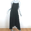 Ulla Johnson Spaghetti Strap Midi Dress Black Satin Size 8