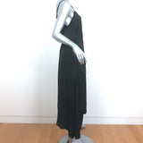 Ulla Johnson Spaghetti Strap Midi Dress Black Satin Size 8