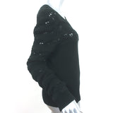 Valentino Sangallo Open Knit Sweater Black Cotton Size Extra Large NEW