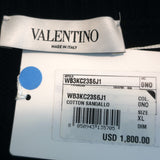 Valentino Sangallo Open Knit Sweater Black Cotton Size Extra Large NEW