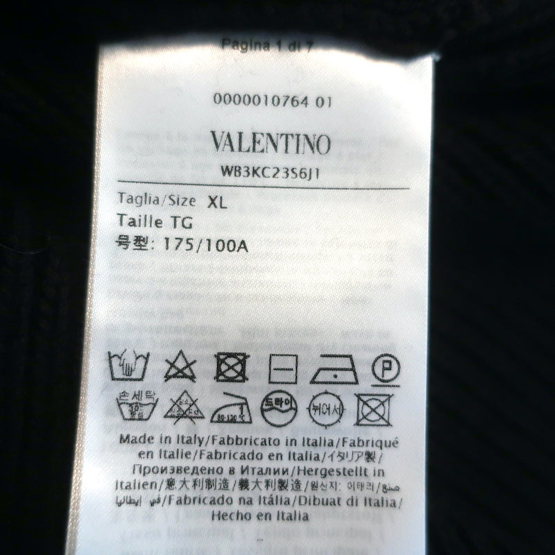 Valentino Sangallo Open Knit Sweater Black Cotton Size Extra Large NEW