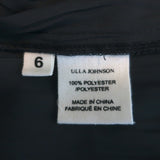 Ulla Johnson Tie-Neck Blouse Carolina Black Satin Size 6 Long Sleeve Top NEW