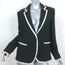 Isabel Marant Etoile Tweed Blazer Fania Black Cotton-Blend Size 42