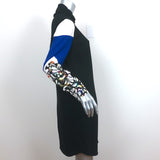 Peter Pilotto Turtleneck Dress Colorblock Crepe Size US 8 Long Sleeve Shift