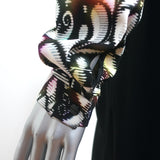 Peter Pilotto Turtleneck Dress Colorblock Crepe Size US 8 Long Sleeve Shift