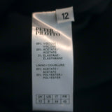 Peter Pilotto Turtleneck Dress Colorblock Crepe Size US 8 Long Sleeve Shift