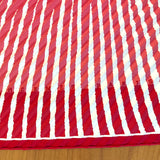 Hermes Silk Plisse Scarf Red/White Psychedelic Print