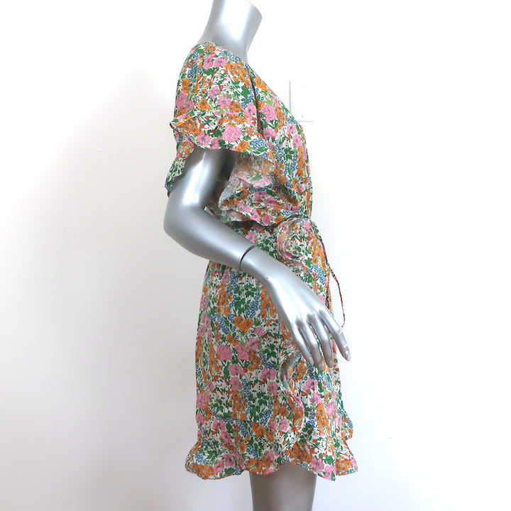 J.Crew Side-Ruffle Tunic Dress Liberty Mini Floral Print Cotton Size Medium NEW