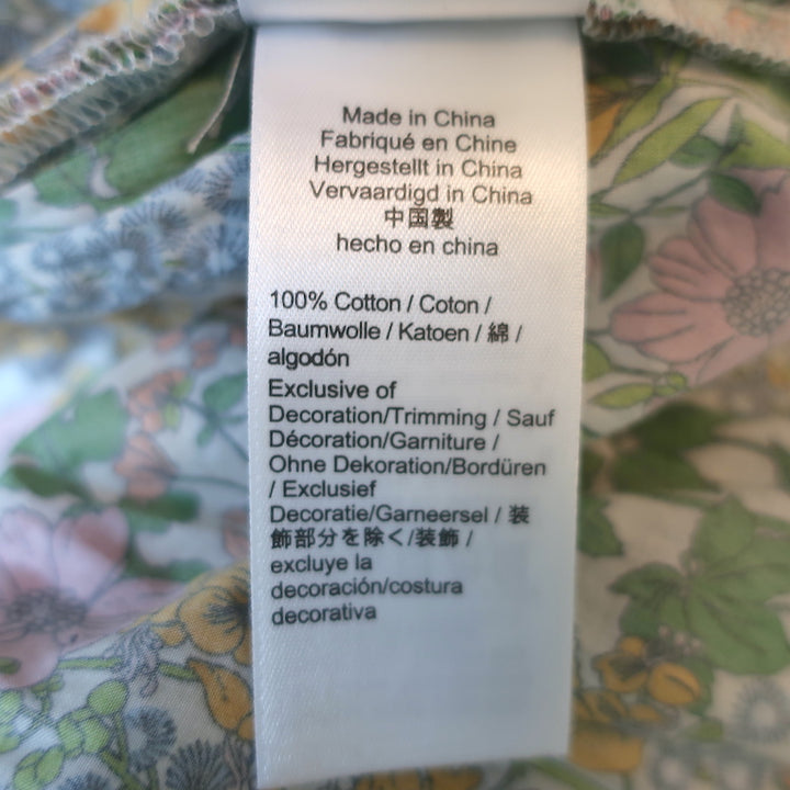 J.Crew Side-Ruffle Tunic Dress Liberty Mini Floral Print Cotton Size Medium NEW