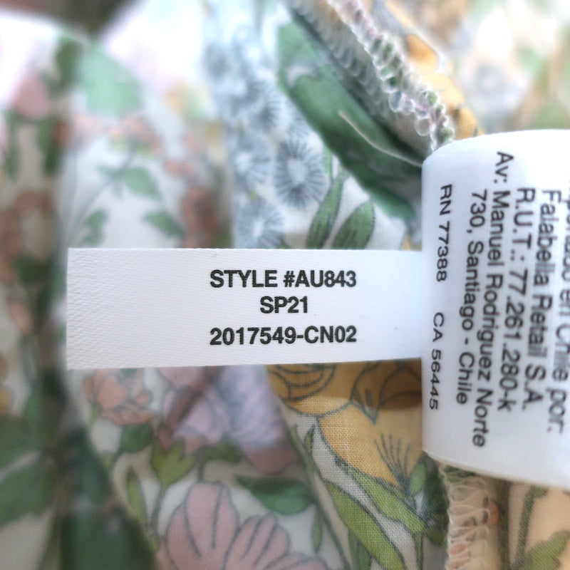 J.Crew Side-Ruffle Tunic Dress Liberty Mini Floral Print Cotton Size Medium NEW