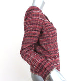 Isabel Marant Etoile Tweed Jacket Gaylord Red Cotton-Blend Size 42