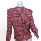 Isabel Marant Etoile Tweed Jacket Gaylord Red Cotton-Blend Size 42