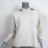 Alexander McQueen Cutout Shoulder Sweater Cream Wool-Blend Knit Size Small