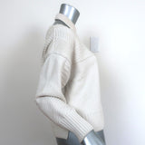 Alexander McQueen Cutout Shoulder Sweater Cream Wool-Blend Knit Size Small