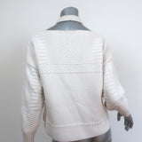 Alexander McQueen Cutout Shoulder Sweater Cream Wool-Blend Knit Size Small