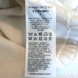 Alexander McQueen Cutout Shoulder Sweater Cream Wool-Blend Knit Size Small