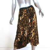 Isabel Marant Asymmetric Midi Skirt Tursanne Leopard Print Velvet Size 38