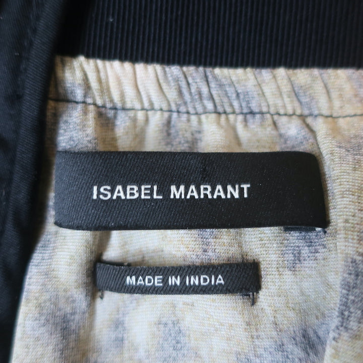 Isabel Marant Asymmetric Midi Skirt Tursanne Leopard Print Velvet Size 38