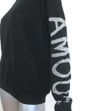 Zadig & Voltaire Kansas Amour Sweater Black Metallic Knit Size Small