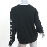 Zadig & Voltaire Kansas Amour Sweater Black Metallic Knit Size Small
