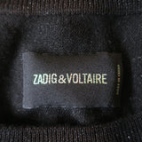 Zadig & Voltaire Kansas Amour Sweater Black Metallic Knit Size Small