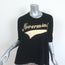Zadig & Voltaire Portland Nevermind Short Sleeve Sweatshirt Top Black Size Small