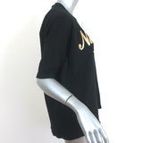 Zadig & Voltaire Portland Nevermind Short Sleeve Sweatshirt Top Black Size Small