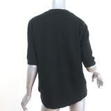 Zadig & Voltaire Portland Nevermind Short Sleeve Sweatshirt Top Black Size Small