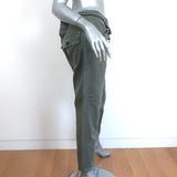 NSF Midori Zipper-Trim Foldover Waist Pants Light Green Size 27 NEW