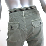 NSF Midori Zipper-Trim Foldover Waist Pants Light Green Size 27 NEW