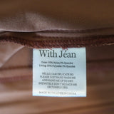 With Jean Al Corset Top Chocolate Mesh Size Medium Long Sleeve