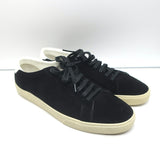 Saint Laurent Court Classic Low Top Sneakers Black Suede Size 43