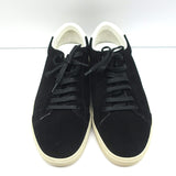 Saint Laurent Court Classic Low Top Sneakers Black Suede Size 43