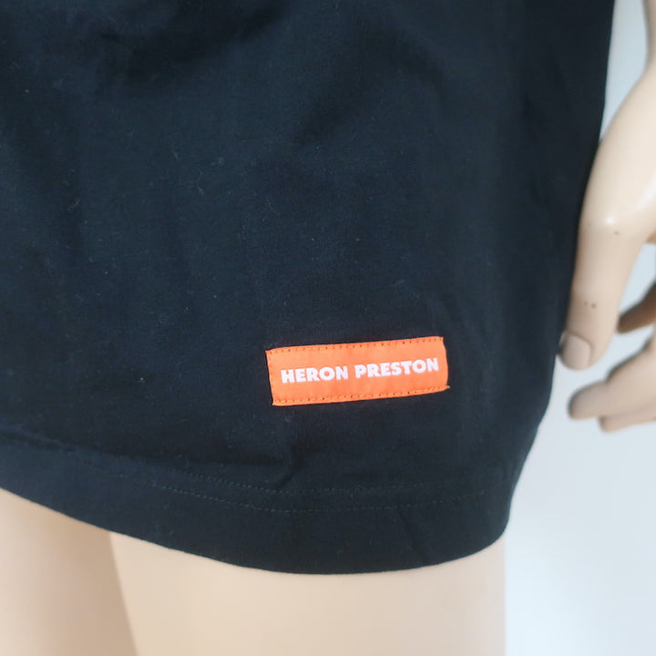 Heron Preston NASA Facts T-Shirt Black Size Large Short Sleeve Tee NEW