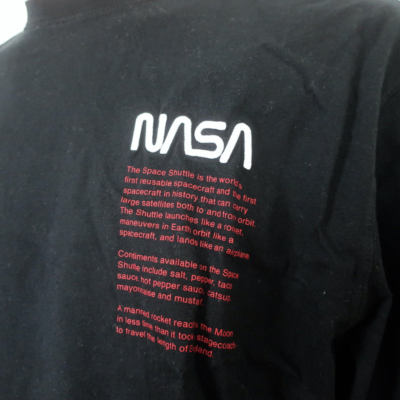 Heron Preston NASA Facts T-Shirt Black Size Large Short Sleeve Tee NEW